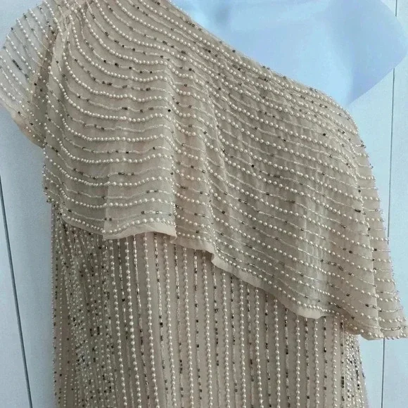 One33 Social One-Shoulder Beaded Cocktail Prom Dress - Picture 4 of 11